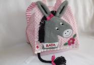 Kinderrucksack Esel(rosa) mit Name